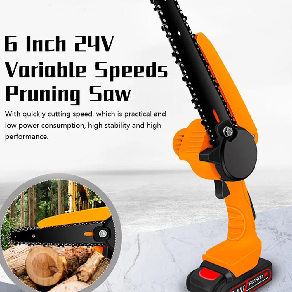 6 Inch 24V Portable Mini Electric Pruning Saws Rechargeable Small Wood