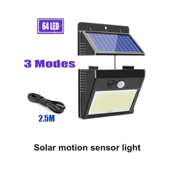 

PIR Motion Sensor Solar Lights 64/30 LEDs Outdoor Separable Light for Garden Security Waterproof Wireless Wall Lamps optional se