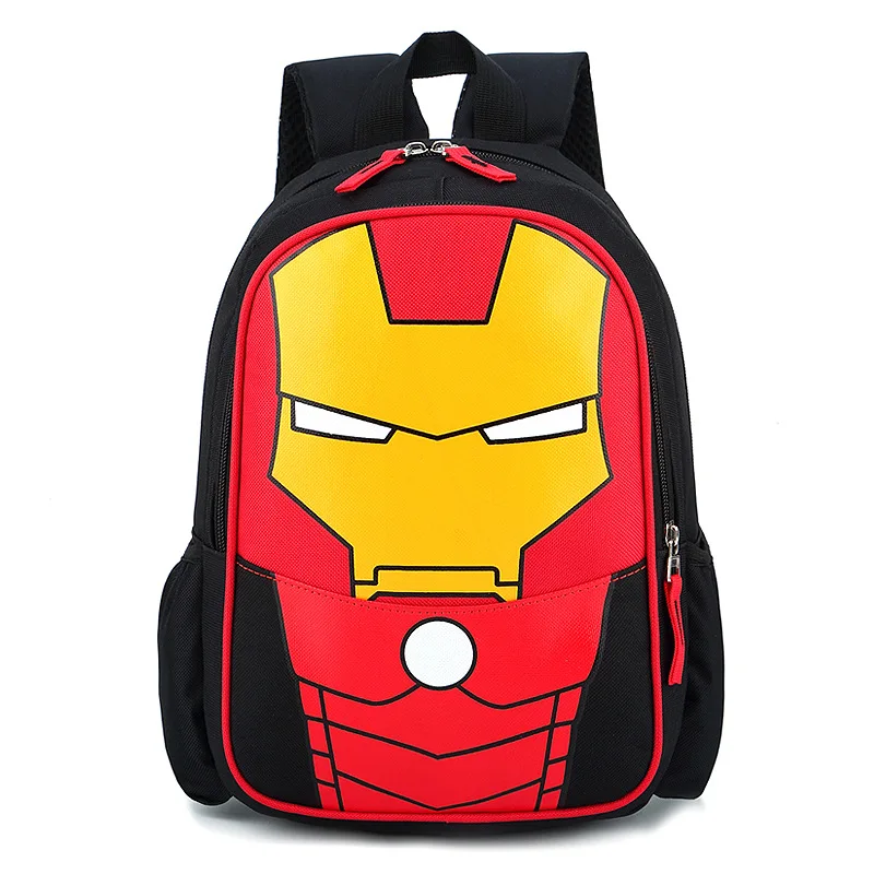 Marvel Cartoon Avengers Boys Large Capacity Backpack Bags For Student Spiderman Waterproof Schoolbags Kids Iron Man Handbags New
