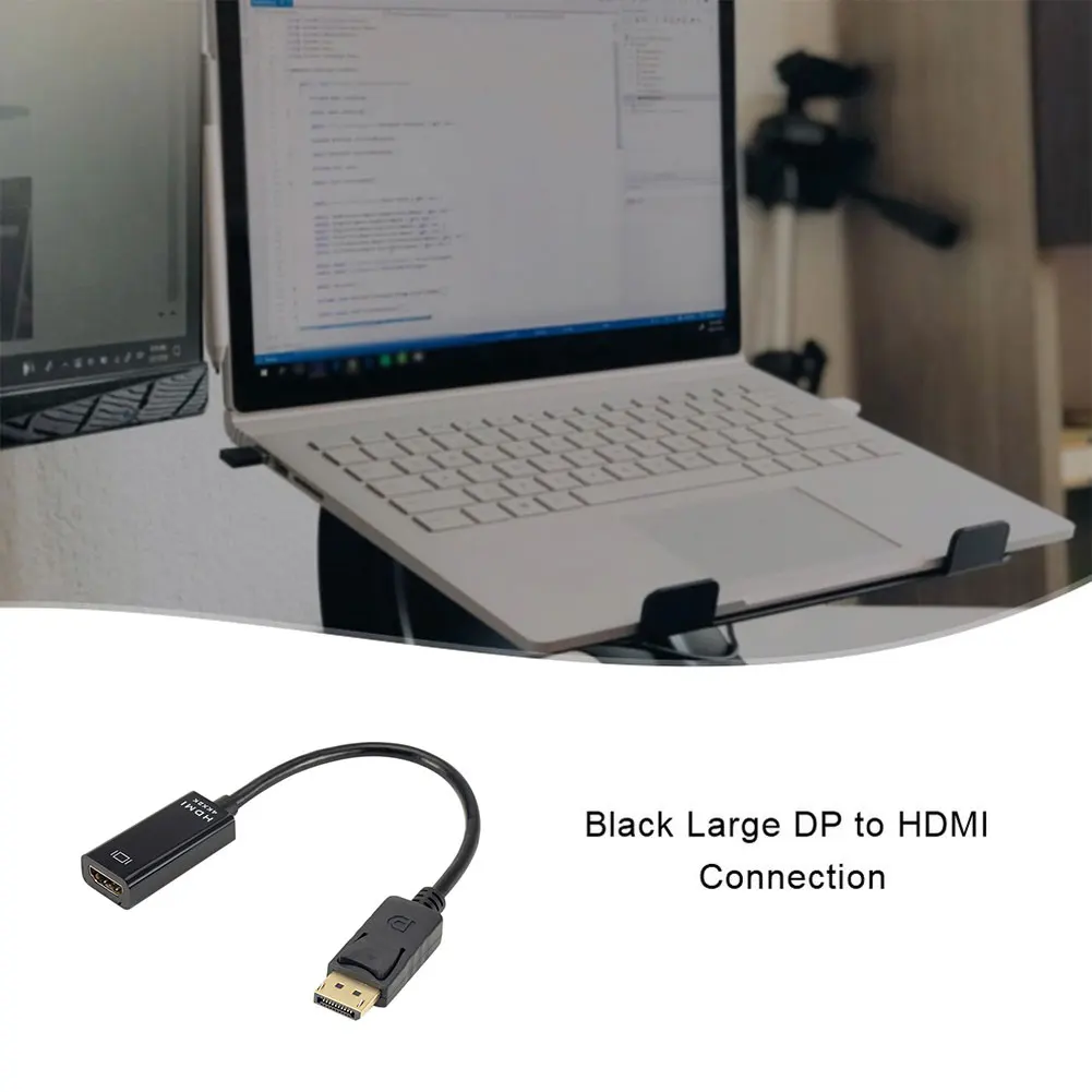 DP to HDMI-compatible Male to Female Cable Adapter 1080P Converter Adapter Cable for PC Display Laptop Projector HD Audio DP to HDMI Cable Adapter Male To Female For Laptop PC Display Port Support 4k 1080P HDMI Cable Adapter Converter HDTV