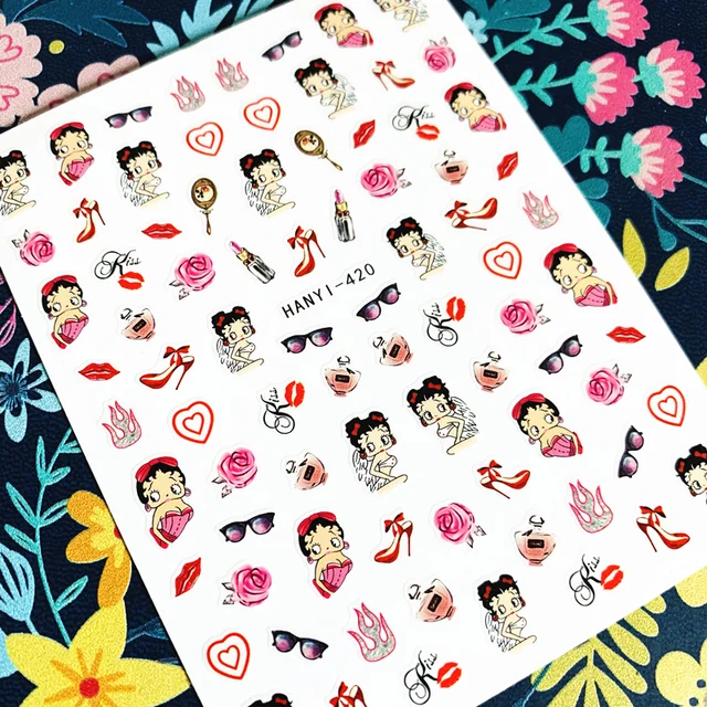 3D 자체 접착 다목적 네일 스티커