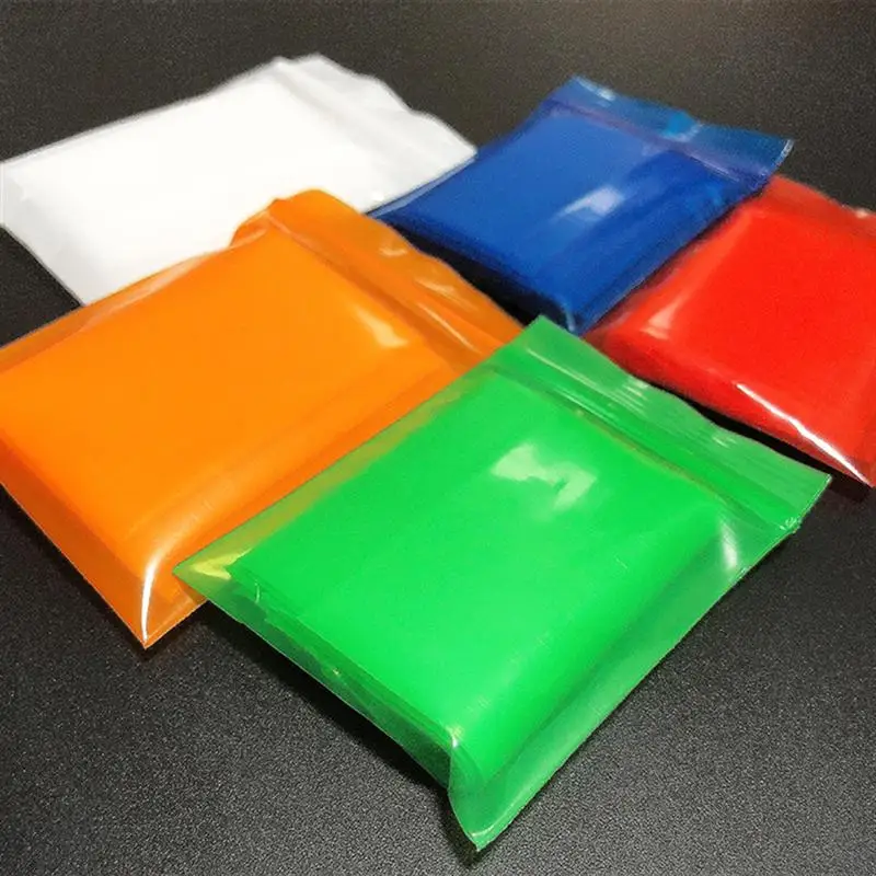 100 шт Ziplock мешок пластиковый Безопасный мешок для хранения герметичный мешок для еды оранжевые пластиковые пакеты