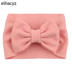 1PC New Arrival Turban Popular 5'' Big Hair Bow Headband for Girls Headwrap Textured Fabric Elastic Kids DIY Hair Accessories
