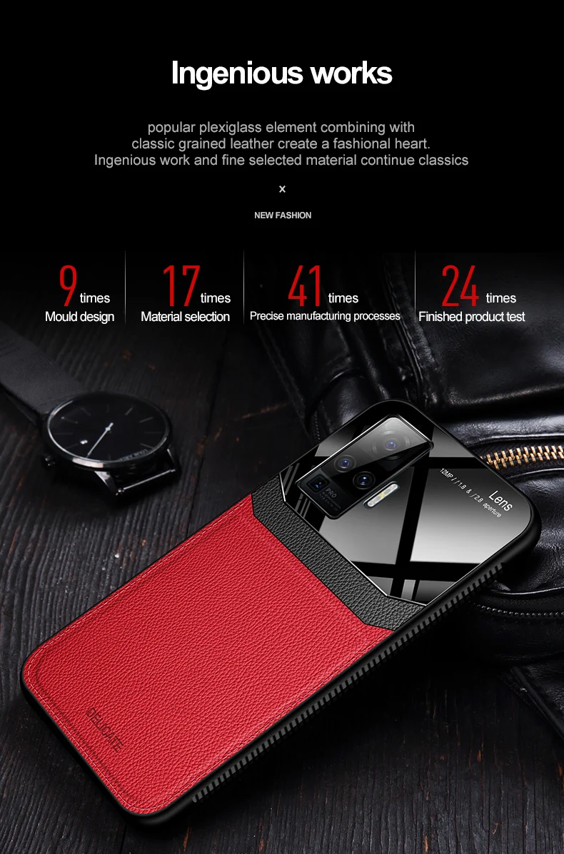 XUANYAO Phone Cases For VIVO X50 X30 X27 X23 Case Slim Hard Leather Cover For VIVO X21 X23 X27 X30 X50 Pro Case Cover Soft Edge (2)