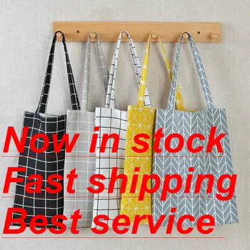 

1pc Cotton Linen Eco Shopping Tote Shoulder Bag Flower Print Large Capacity Casual shoppertote bag