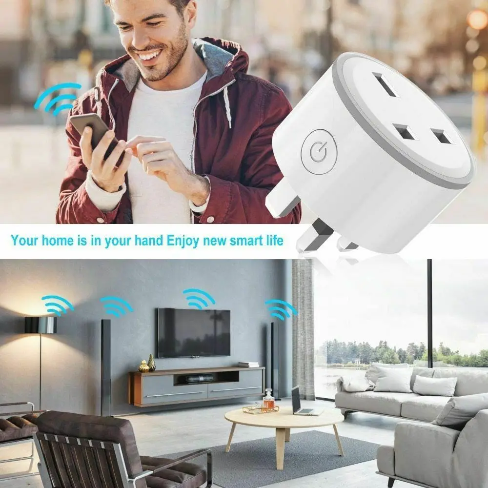 RGB Smart WiFi UK Plug дистанционный переключатель розетка питания 2G/3g/4G таймер мощность