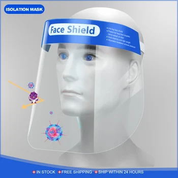 

10Pcs Full Face Mask Anti-droplets Anti-fog Dust-proof Face Shield Protective Cover Transparent Face Eyes Protector Safety Mask