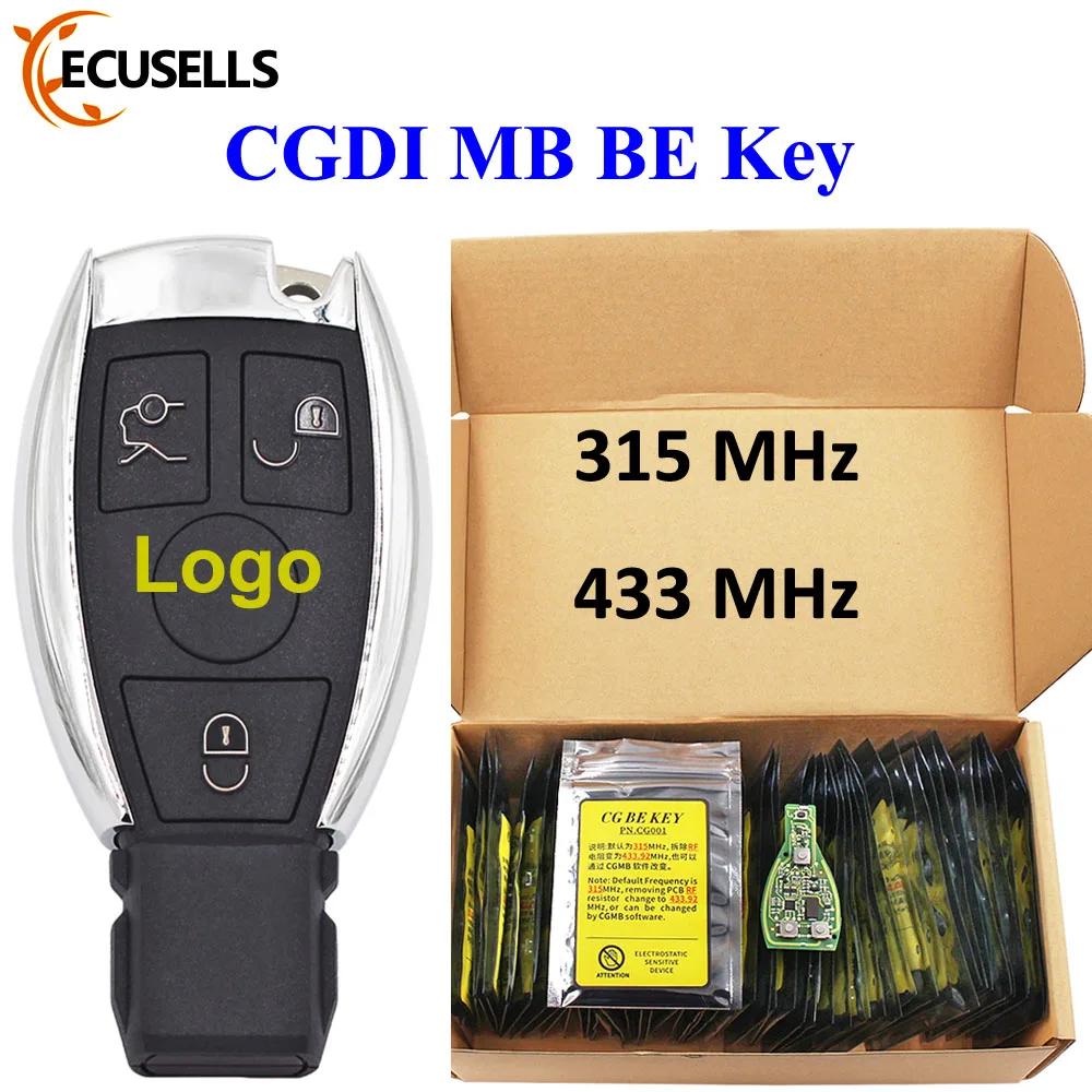 Original CGDI MB CG BE Key 315MHZ/433MHZ for Mercedes Benz Work with Programmer Support All FBS3 and Automatic Recovery | Автомобили и