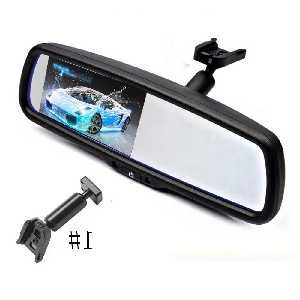 

ANSHILONG 4.3" TFT LCD rear view mirror car monitor video input 2Ch with a special mounting bracket