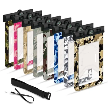 

1 Pcs New Men Women New Camouflage Mobile Phone Waterproof Pouch PVC Transparent Touch screen Outdoor Drift Diving Swimming Bag