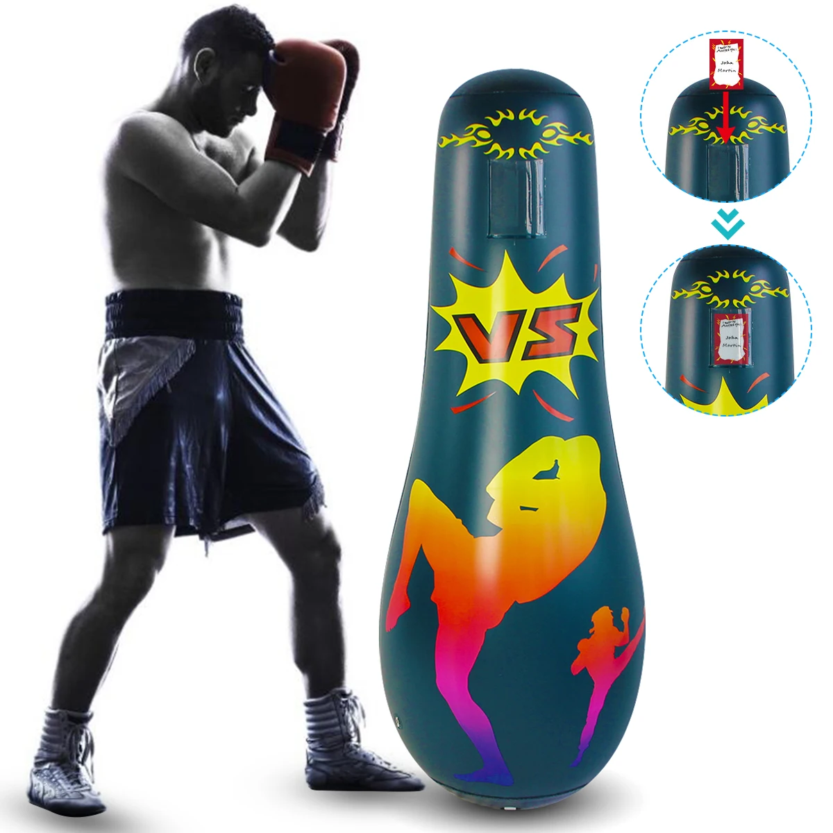 63inch High Inflatable Punching Bag For Adult Free Standing Boxing Punching Bag Safe And