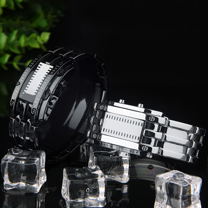 SKMEI Montre Homme Креативный дизайн мужские цифровые часы ремешок из нержавеющей стали водонепроницаемые мужские наручные часы Relógio de homem