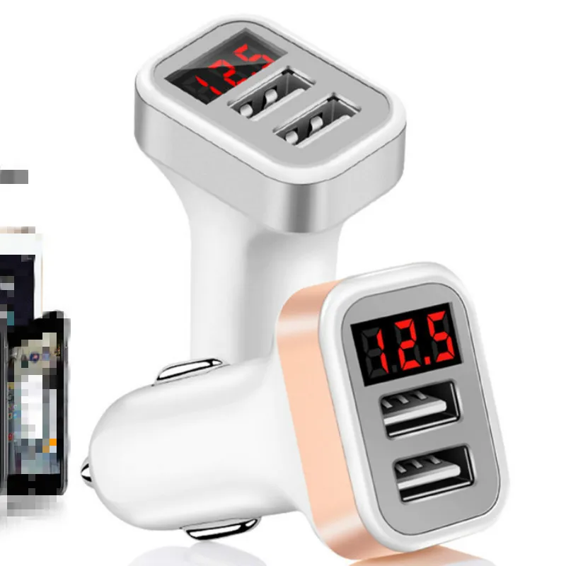 2.1A двойной зарядное устройство USB легкосплавные диски Быстрая зарядка 3,0 зарядное устройство для мобильного телефона 2 порта USB быстрое автомобильное зарядное устройство для IPhone samsung