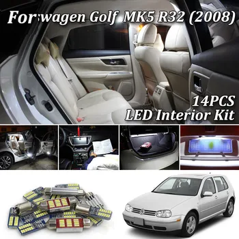 

14pcs LED license plate lamp for Volkswagen VW Golf 5 MK5 Golf R32 2008 LED Interior Lights bulb Kit