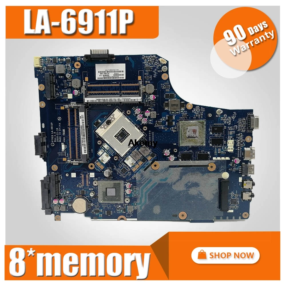 P7YE0 LA-6911P материнская плата для ноутбука acer aspire 7750 7750G MBRMK02001 MB. RMK02.001 8* Память HM65 DDR3 протестирована