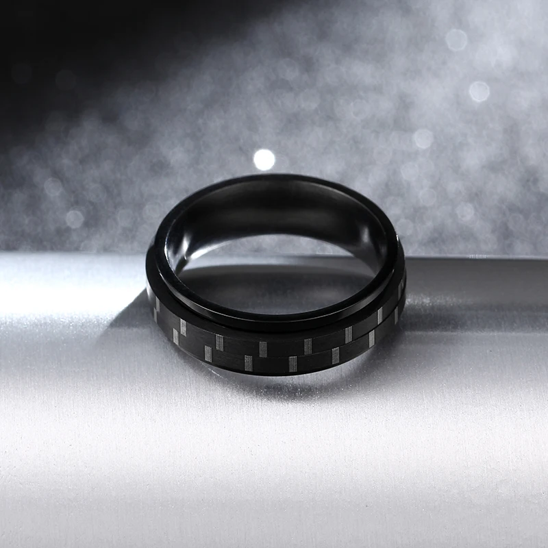 6 мм вращающееся кольцо, винтажный светильник, полированные кольца для мужчин и женщин 316L, подвески из нержавеющей стали