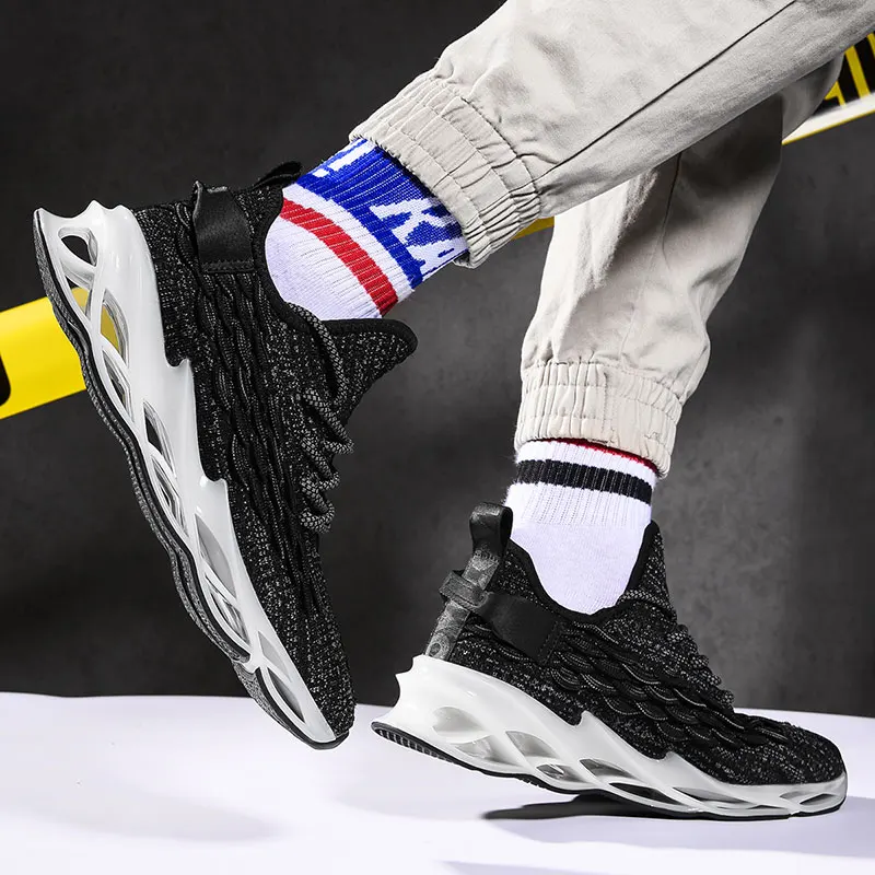 Новая спортивная обувь для мужчин; дышащие кроссовки zapatillas hombre; спортивные кроссовки для прогулок; размеры 39-46; мужские кроссовки