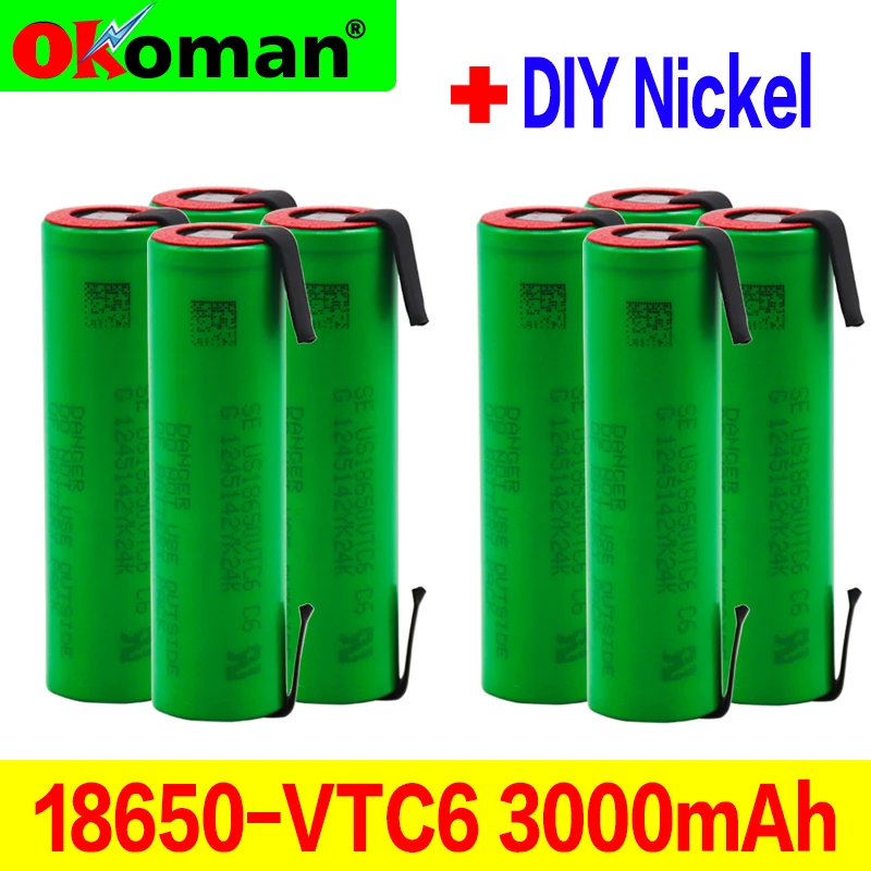 Новый 100% Оригинальный 3 7 в 3000 мАч 18650 Аккумулятор для us18650 VTC6 30A Игрушки