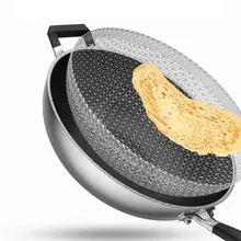 Нержавеющая сталь антипригарный вок без масла дыма без покрытия кастрюля для индукционной плиты газовая для дома многофункциональная кастрюля