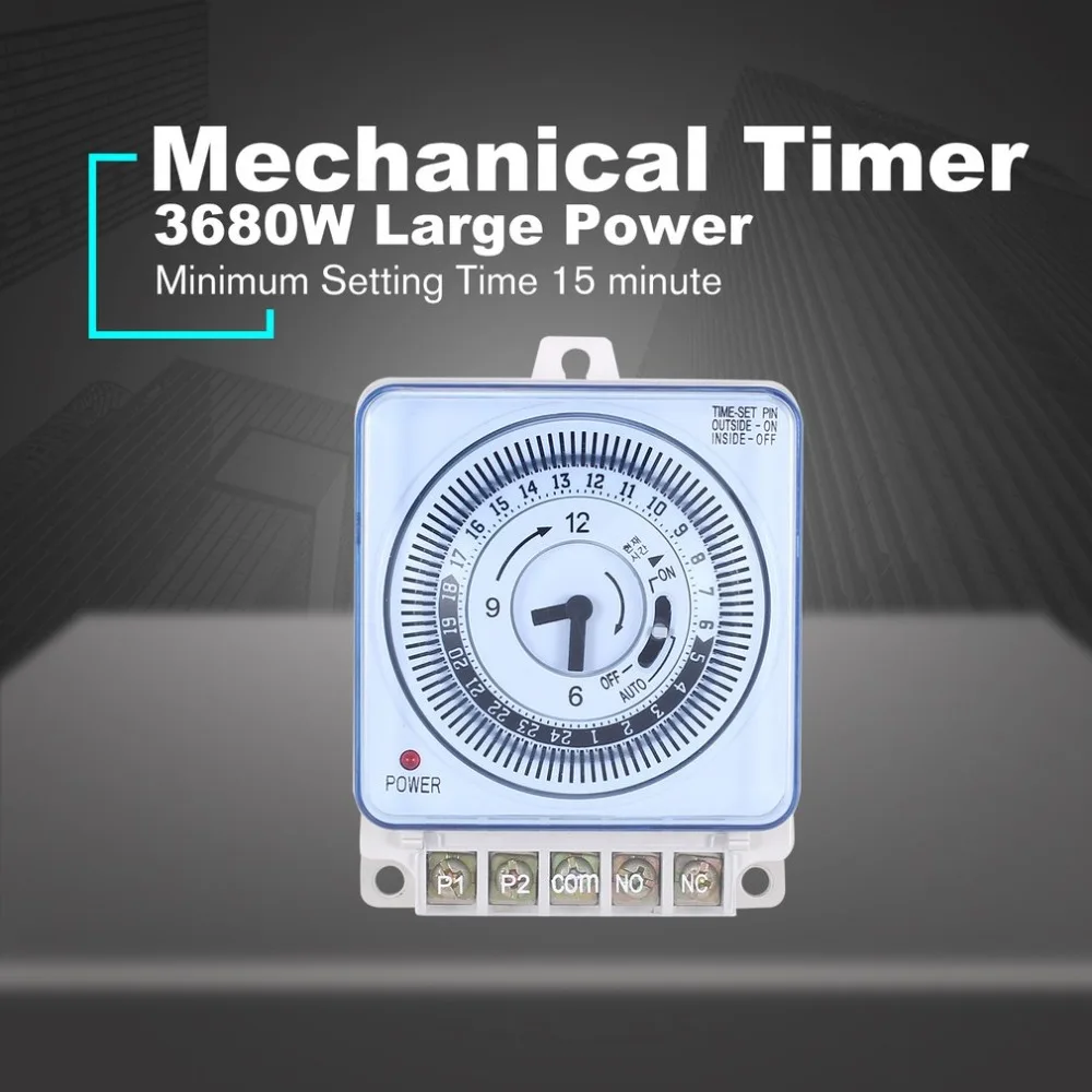 

Mechanical Timer 230V Time Counter Reminder 15min 24h Kitchen Countdown Energy Saving Controller Industrial Timing Switch