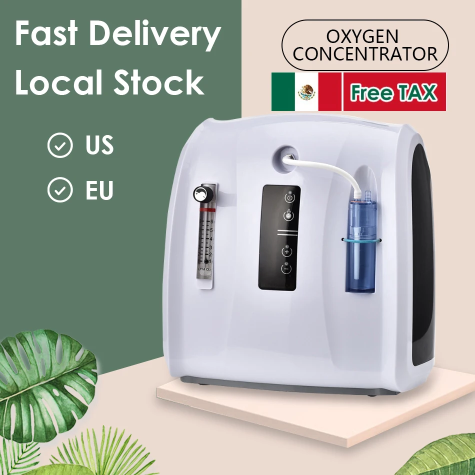 Máquina portátil ajustável do oxigênio da máquina 1-6l/min do concentrador do oxigênio de ttlife para o uso da casa e do curso sem bateria