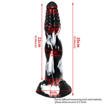 New Sex Shop Big Wolf Dildo Colorful Silicone Realistic Dog Penis Cock Knot Masturbators Anal Plug Erotic BDSM Adult Game 18+ 6