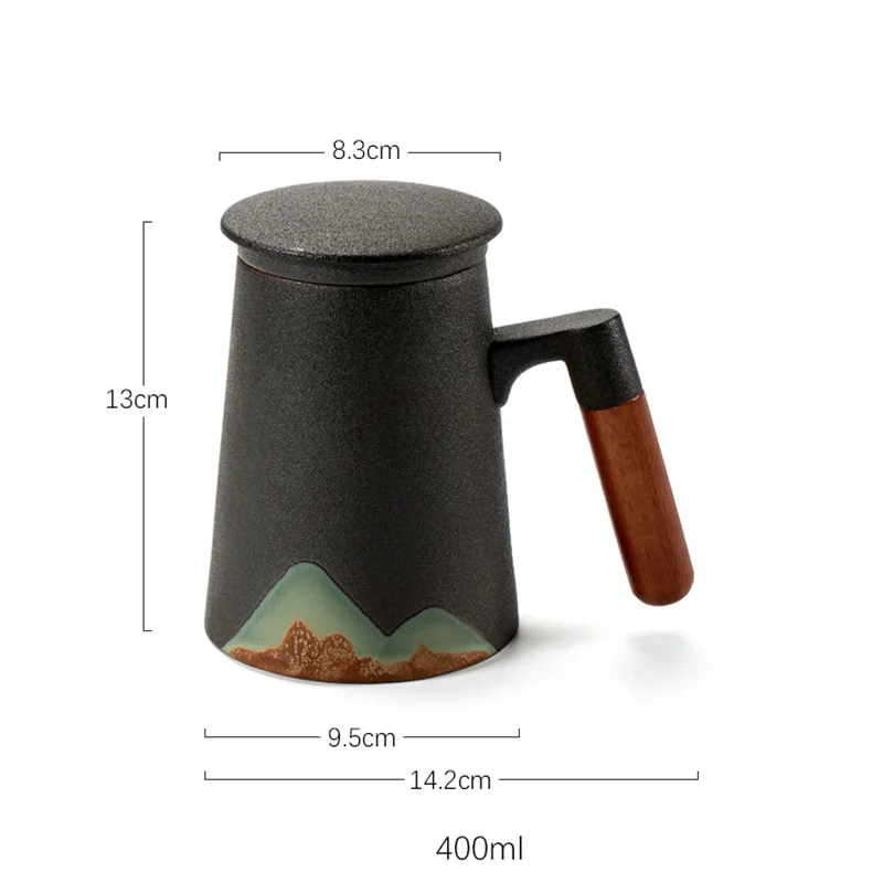 Ceramic Tea Cup with Filter - كوب شاي سيراميك مع ف...