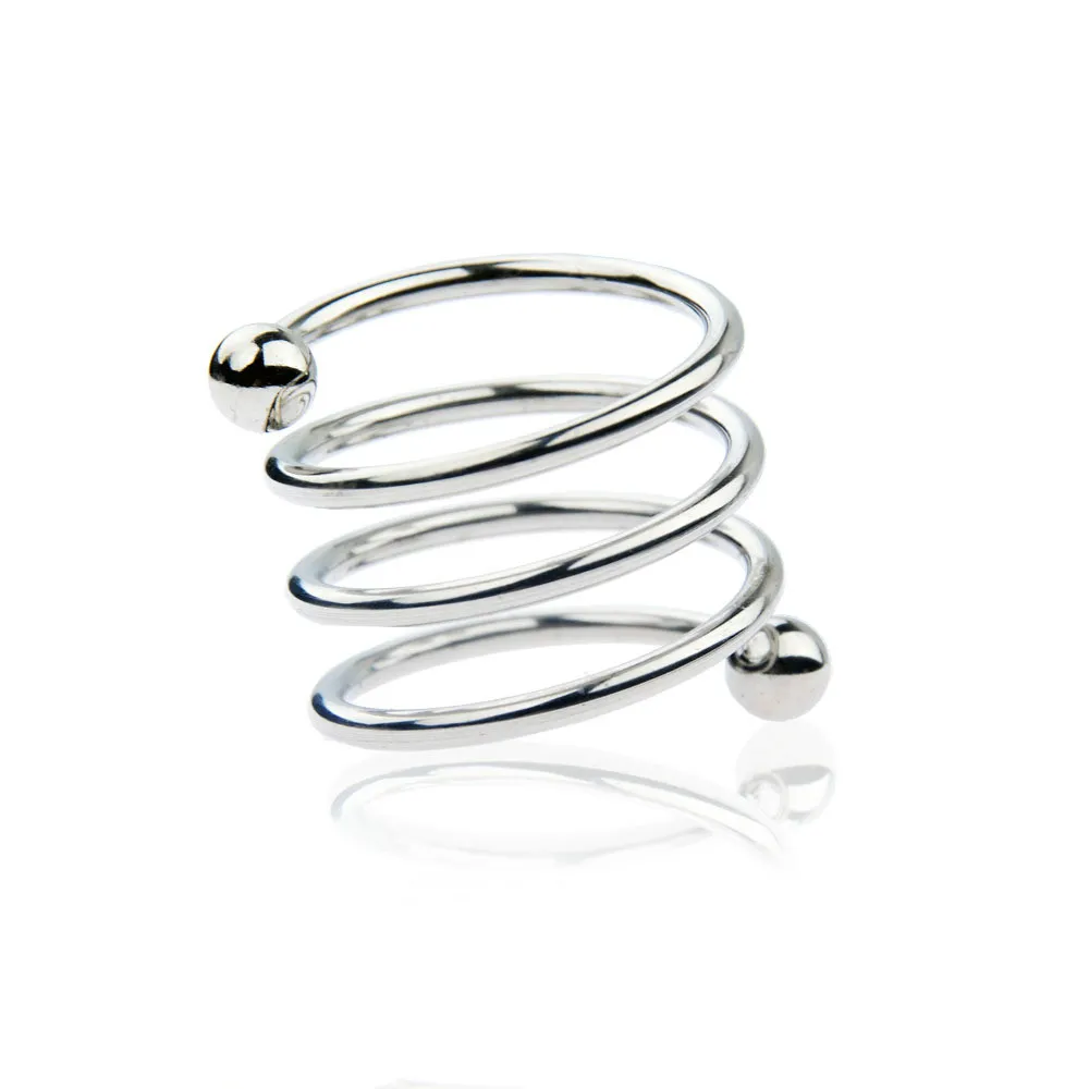 Спиральные Кольца для пениса из нержавеющей стали металлическая нить Se мужчин