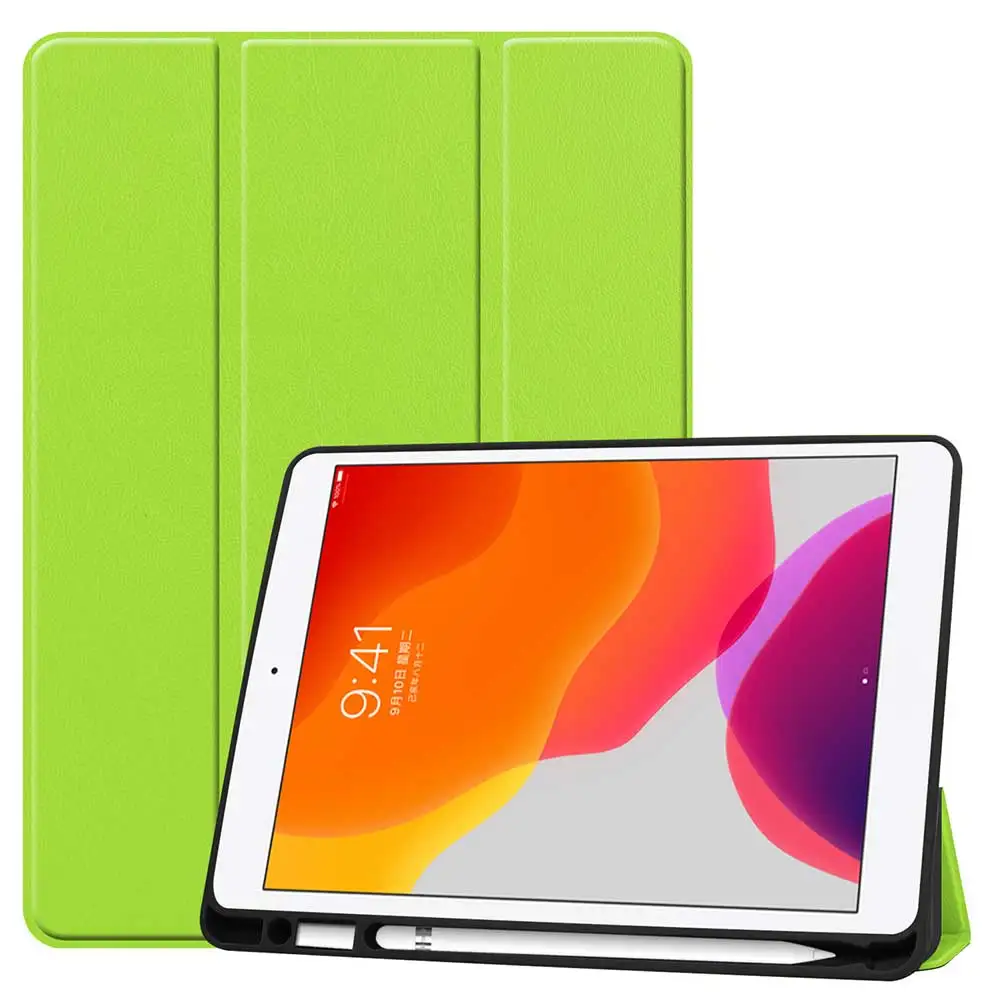 Shockproof Auto Sleep Wake Smart Cover For iPad 10.2 Case Tri-Fold PU Leather Flip Stand Cover For iPad 10.2 Case