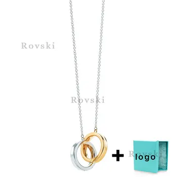 

XL TFX Rllen Sterling Silver Silver Gold Ring Necklace is perfect for ladies party jewelry wholesale free shipping.