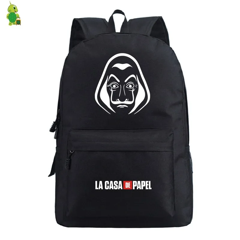 Рюкзак Mochila La Casa De Papel женские школьные сумки для подростков девочек мальчиков однотонный ноутбук удобный рюкзак для путешествий сумки на плечо