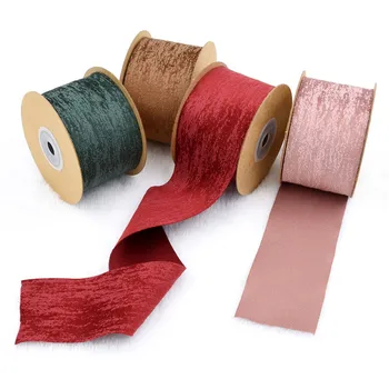 

(5m/lot) New 50mm Suede Cloth Stain Ribbon for Home Decorations Bouquet Gifts Packing Supplies Bow DIY Lace Ribbons