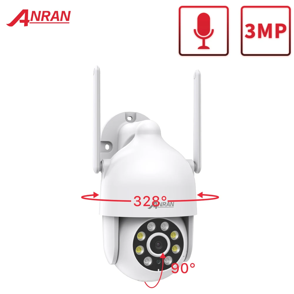 ANRAN 3MP PTZ Camera Auto Motion tracking Wireless Home Video CCTV Surveillance Outdoor IP | Безопасность и защита