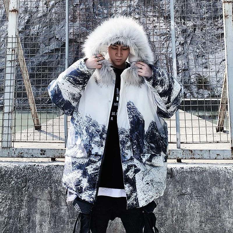 2019 Толстая Теплая мужская зимняя куртка повседневная свободная Мужская Куртка