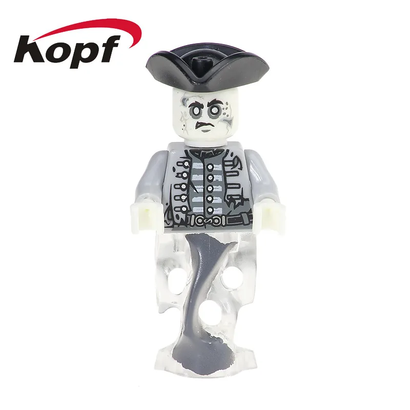 PG1007 Without Box Пираты Карибского моря Карибский Капитан Джек Дэвид Джонс Maccus Santos Генри Карина Смит, строительные блоки, игрушки для детей KSZ515 518 - Цвет: PG1007 Without Box