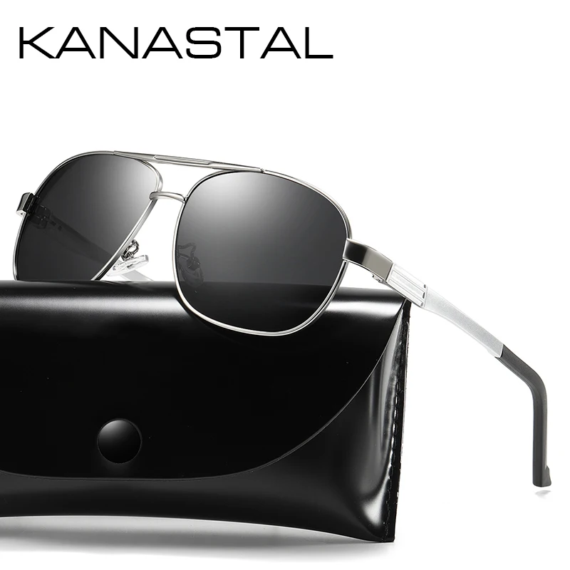 KANASTAL Sunglasses Men Aluminium Magnesium Polarized Glasses Men Pilot ...