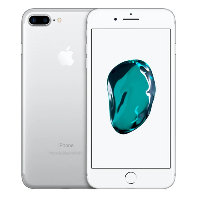 Silver Apple iPhone 7 Plus, 3 Гб оперативной памяти, Оперативная память 32/128 ГБ/256 ГБ Встроенная память iOS 4 аппарат не привязан к оператору сотовой связи разблокированный сотовый телефон Quad-Core отпечатков пальцев 12MP чехол для телефона - Цвет: Silver