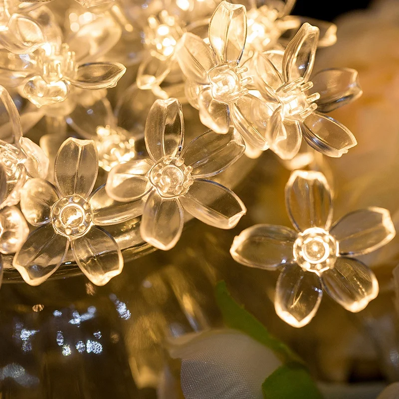 

New AC220V 110V String Lights Flower Fairy String 10/20/50/100M Christmas Tree Light Party Wedding New Year Decoration Garland