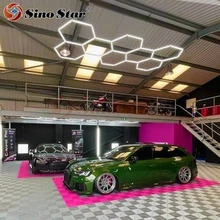 

2.1M*4.76M(82inch*187inch) Best auto detailing supplies Good use in France for car workshop room new hive and Hexagon led lamp