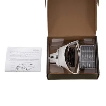 

Illuminated Glasses Magnifying Glass with 5Lenses Reading Helper Reading Glass Jewelry Books Ancient Relics Reader