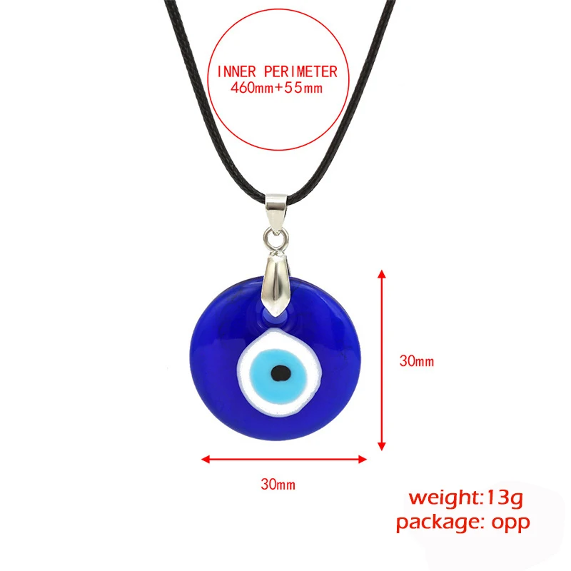 1pc Blue Glass Evil Eye 30mm Evil Eye Charms Necklace Pendants For Women Evil Eye Necklace Jewelry Accessories Findings Making - Image 2