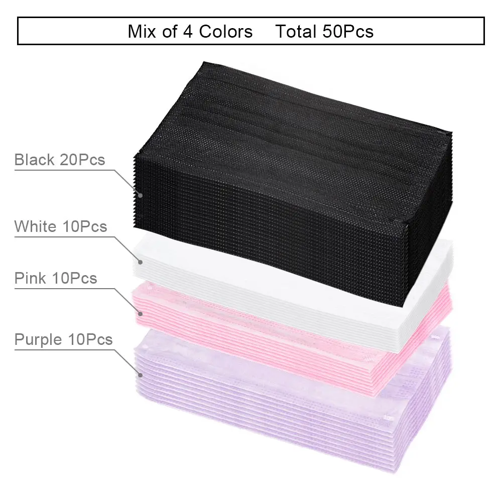 Mix Color 50Pcs 50/100 шт маска для лица ресницы одноразовые маски для ресниц для наращивания Cílios ресниц Маска Анти-пыль с защитой от ветра дышащий гигиена полости рта - Цвет: Mix Color 50Pcs