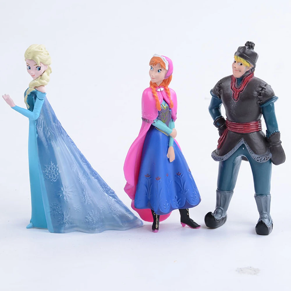 Фигурки Принцессы Диснея 10 см аниме ПВХ фигурка Кристофф Свен Олаф Замороженные