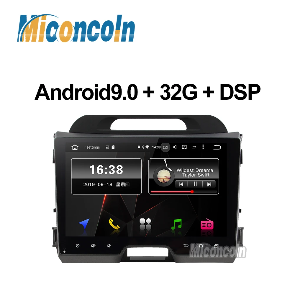 Автомобильный dvd-плеер PX30 android 9 0 gps 2 din автомобильный видео для KIA sportage 2014 2011 2012 2013