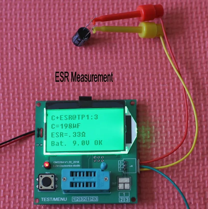 GM328A цифровой Транзистор тестер RLC ESR метр генератор сигналов Диод Триод измеритель емкости MOS/PNP/NPN LCR мультиметр