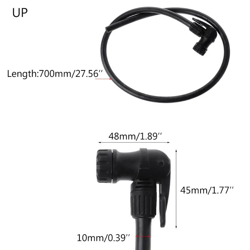 

Bicycle Inflator Valve Air Pump Extension Tube Pipe Repair Tools For French/US