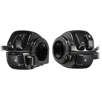 

WSFS Hot 1 Pair Motorcycle Handlebar Control Lights Switch (25mm) with Wiring Harness for