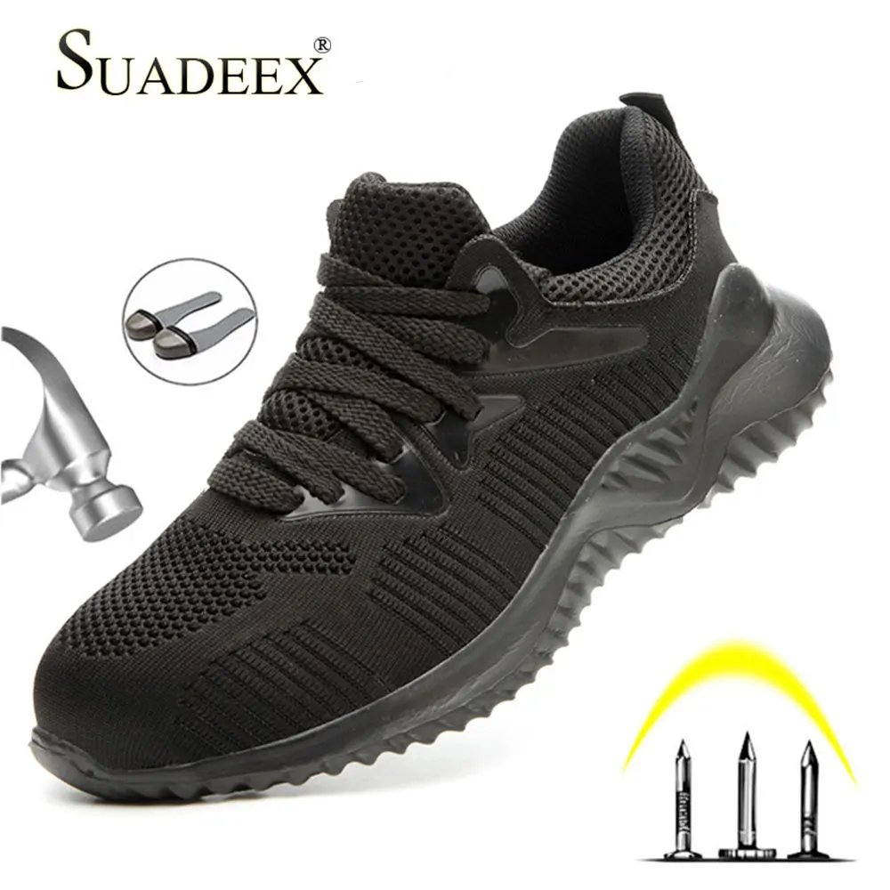 SUADEEX Safety Work Shoes Steel Toe Anti-smashing Work Boots Shoes Indestructible Construction Boots Male Safety Sneaker For Men SUADEEX Safety Work Shoes Steel Toe Anti-smashing Work Boots Shoes Indestructible Construction Boots Male Safety Sneaker For Men