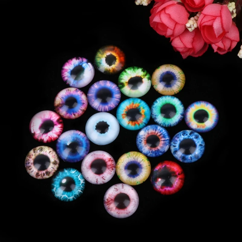 

20 PCS Glass Dolls Eye DIY Handcraft Animal Eyes Jewelry Accessories 10/16/20 mm