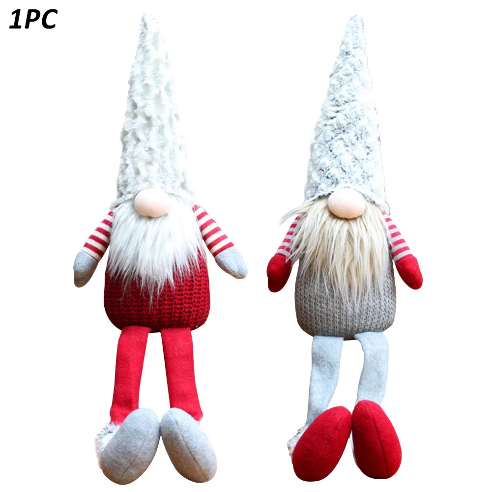 Old Man Shape Desktop Lint Long Legs Faceless Doll Gift Ornament Christmas With Beard Cute Decorative Home Christmas gift